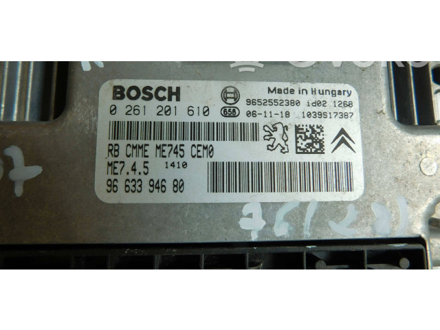 Řídící jednotka 0261201610, 9663394680 Peugeot 307 2006