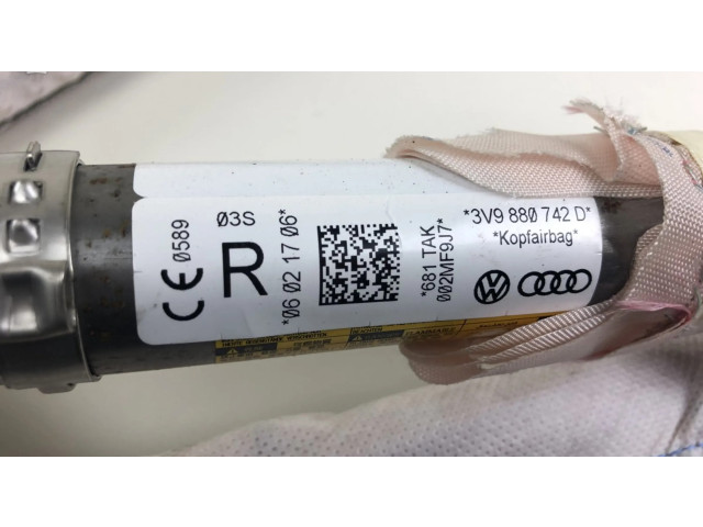 Боковая подушка безопасности 3V9880742D, 3V9880742E   Skoda Superb B8 (3V)