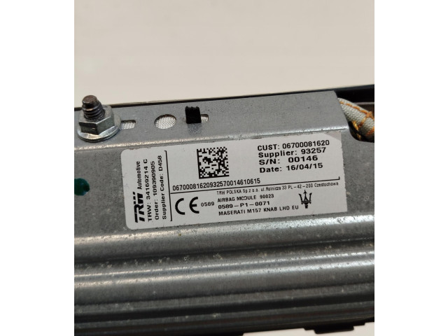 Подушка безопасности водителя 06700081620 Maserati Ghibli
