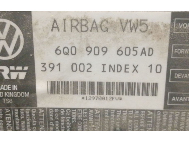 Блок подушек безопасности 6Q0909605AD, 391002TRW   Seat Ibiza III (6L)