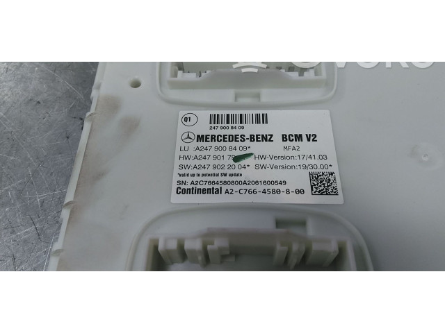 Pojistková skříňka Řídící jednotka BSM A2479008409, A2479001306 Mercedes-Benz CLA C118 X118 2020