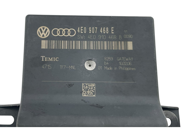 Модуль управления gateway 4E0907468E, 4E0910468B   Audi A8 S8 D3 4E