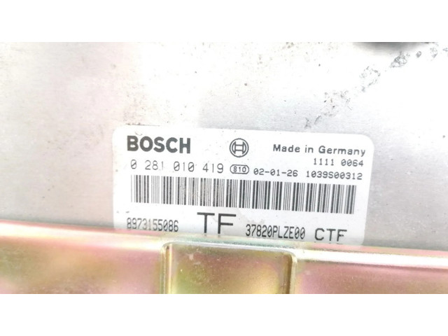 Řídící jednotka 0281010419 Honda Civic 2002