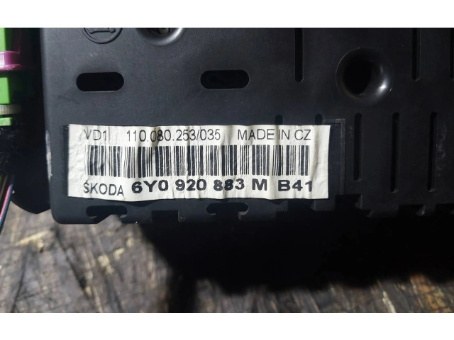 Панель приборов 6Y0920883M, 110080253   Skoda Fabia Mk1 (6Y)       