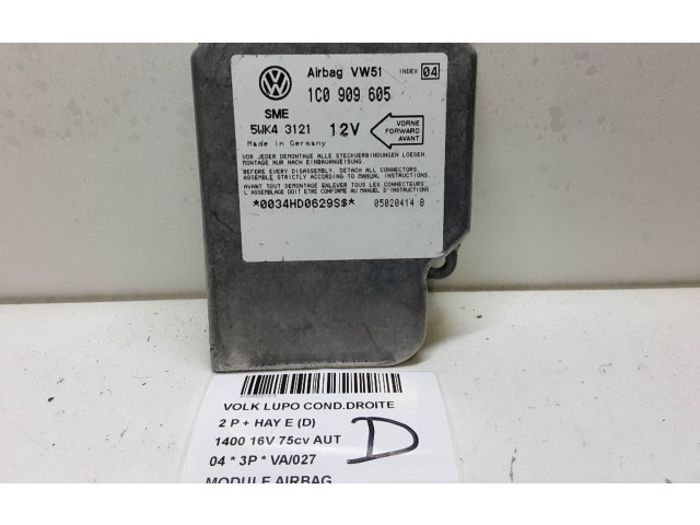 Блок подушек безопасности 1C0909605, 1C0909605   Volkswagen Lupo