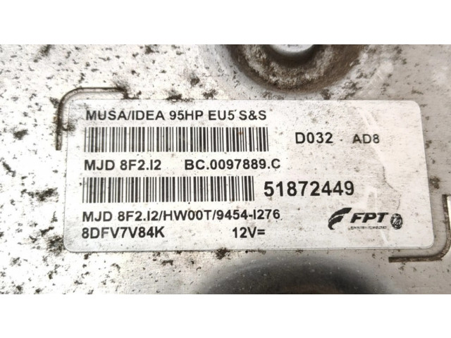 Блок управления двигателя 51872449, 8DFV7V84K Lancia Musa