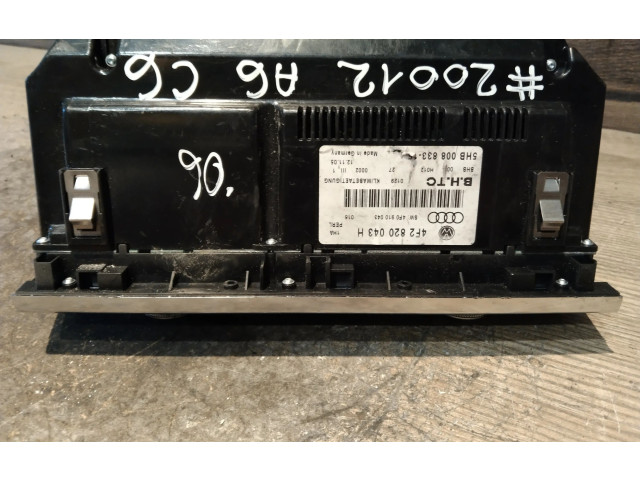 Блок управления климат-контролем 4F2820043H, 5HB00883315 Audi A6 S6 C6 4F