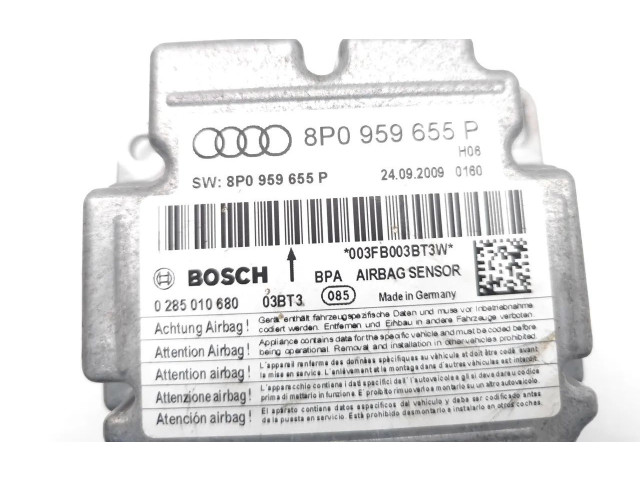 Блок подушек безопасности 8P0959655P, 0285010680 Audi A3 S3 8P