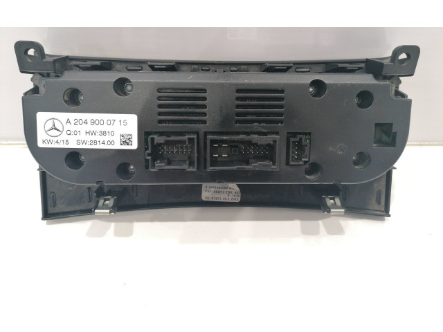 Блок управления климат-контролем A2049000715, W281400   Mercedes-Benz GLK (X204)