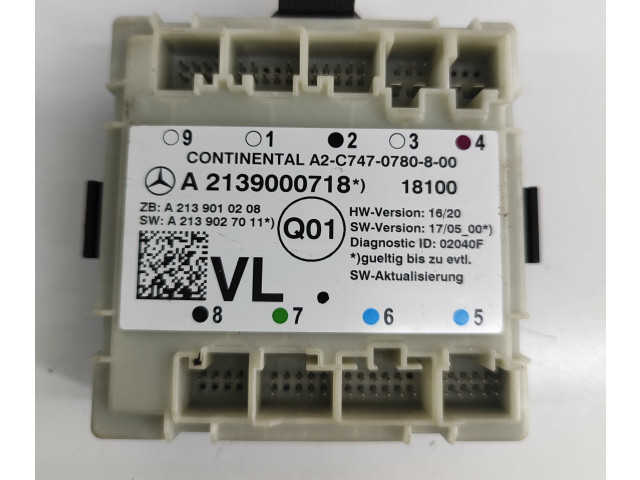 Pojistková skříňka Блок управления дверью A2139000718, A2139010208 Mercedes-Benz E W213 2018