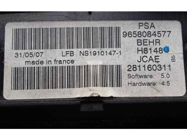 Турбина Блок управления кондиционера воздуха / климата/ печки (в салоне) Citroen C4 Aircross 9658084577, 04-11 для двигателя 9HX