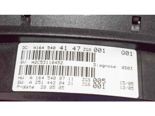 Панель приборов A2514420421, A1645404147 Mercedes-Benz ML W164