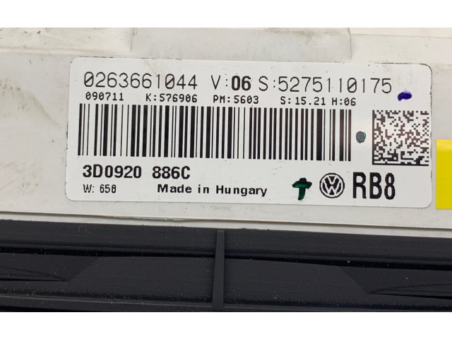 Панель приборов 3D0920886C, 5275110175   Volkswagen Phaeton       