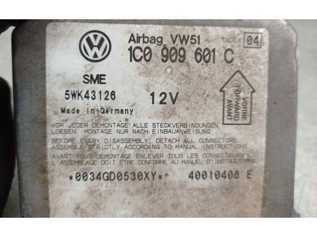 Блок подушек безопасности 1C0909601C, 5WK43126 Skoda Fabia Mk1 (6Y)