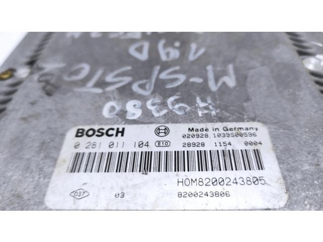 Řídící jednotka 8200243806, 028101104 Mitsubishi Space Star 2003