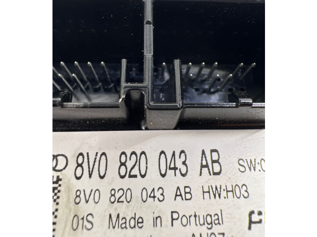 Блок управления климат-контролем 8V0820043   Audi A3 S3 8V