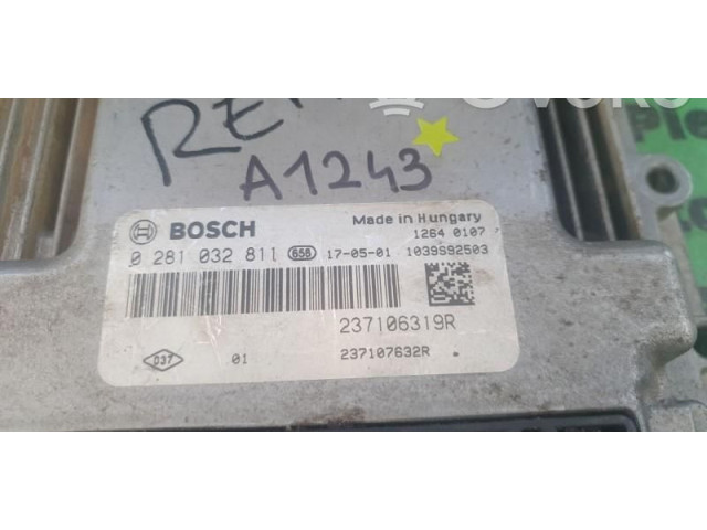 Блок управления двигателем Блок управления 0281032811, 237106319R. Dacia Dokker