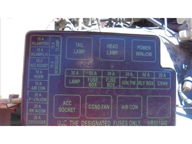 Pojistková skříňka HR801555 Hyundai Galloper 1998