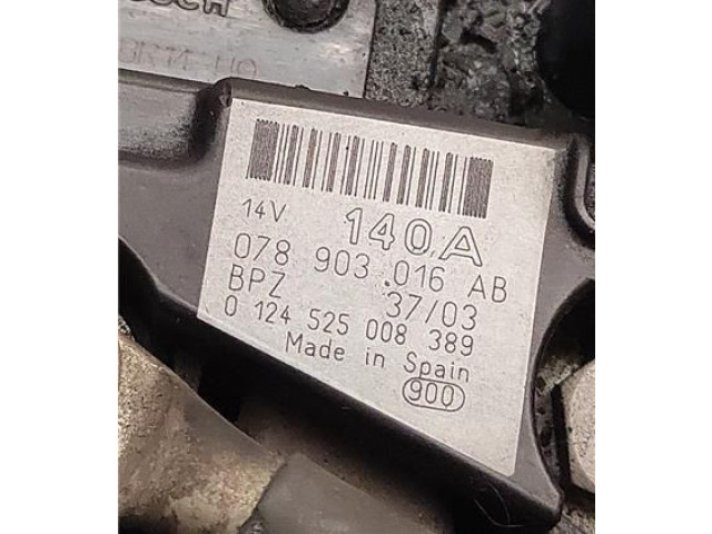 Генератор 78903016AB, 124525008389 Audi A6 S6 C5 4B