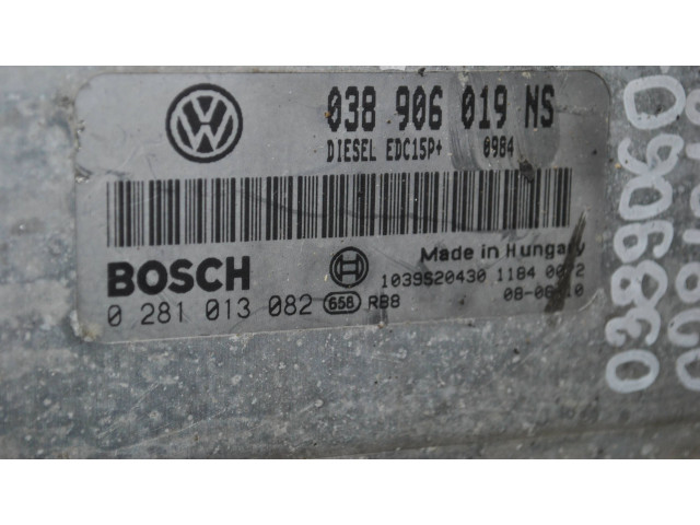 Блок управления двигателя 038906019NS, 0281013082 Skoda Fabia Mk2 (5J)