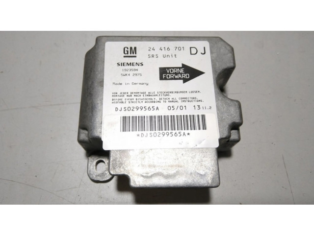Блок подушек безопасности 24416701   Opel Vectra B
