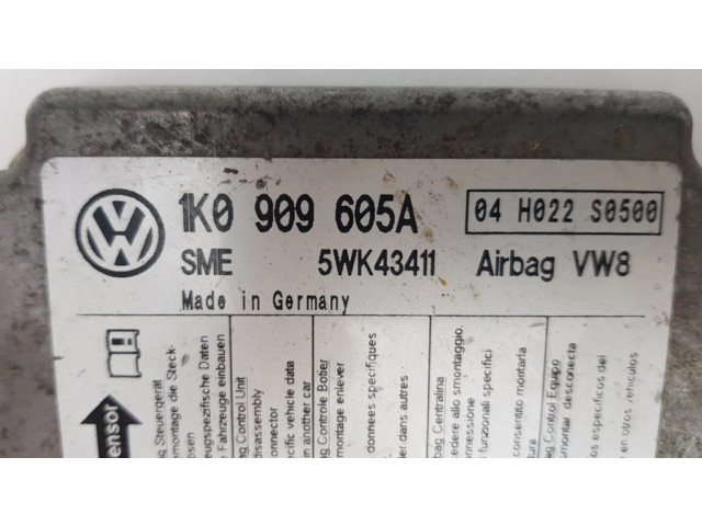 Блок подушек безопасности 1K0909605A, 5WK43411   Volkswagen Golf Plus