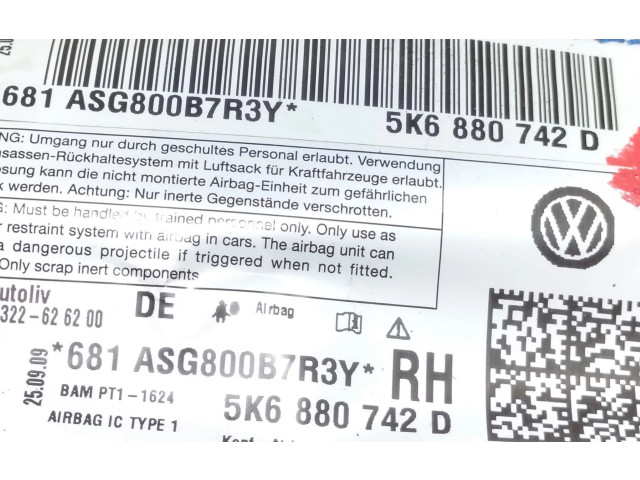 Подушка безопасности двери 5K6880742D Volkswagen Golf SportWagen