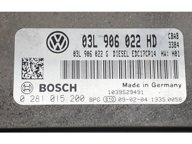 Řídící jednotka 03L906022HD Volkswagen Tiguan 2009