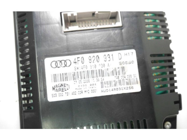 Панель приборов 4F0920931D, 4F0920931D   Audi A6 S6 C6 4F       
