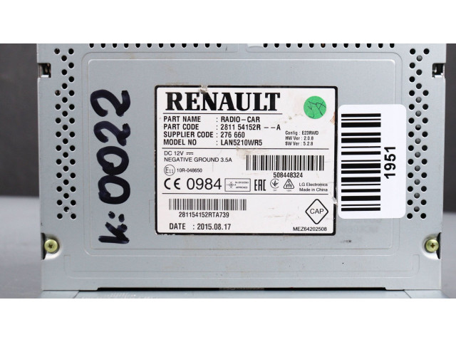 Дисплей    281154152R, RAD10CAR   Renault Clio IV