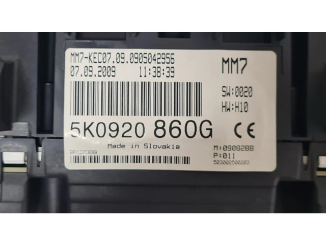 Панель приборов 5K0920860G, 5550025013 Volkswagen Golf VI