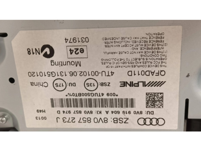Дисплей 8V0857974D, 8V0919604A Audi A3 S3 8V