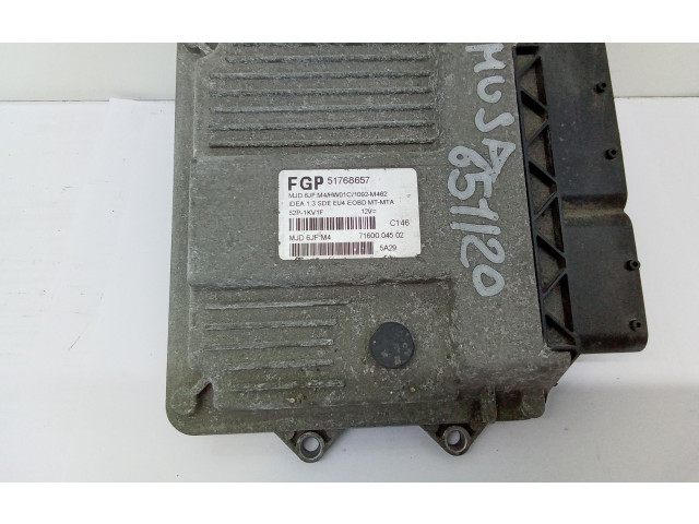 Блок управления двигателя 51768657, 51768657 Fiat Idea