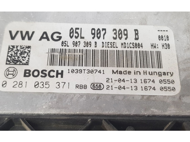 Блок управления двигателя 05L907309B, 05L906022E   Skoda Superb B8 (3V)