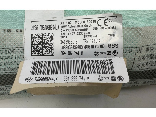 Боковая подушка безопасности 5G4880741A   Volkswagen Golf VII