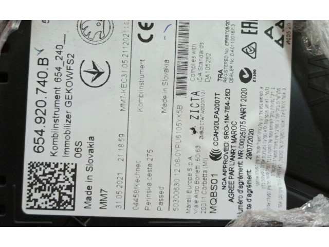 Панель приборов 654920740B, 110KM Skoda Scala