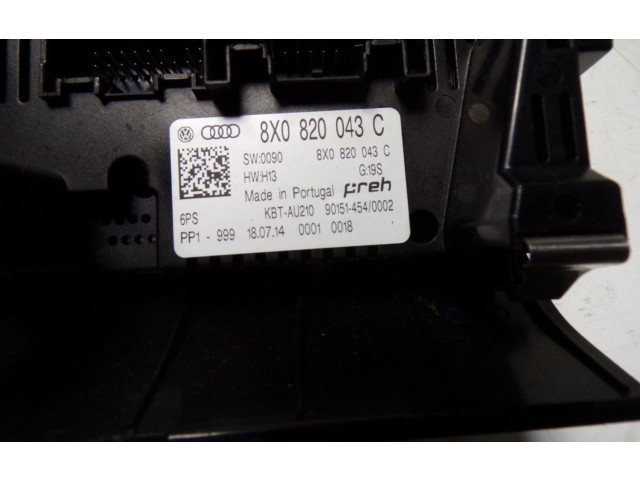 Блок управления климат-контролем 8X0820043C6PS, 8X0820043C Audi A1