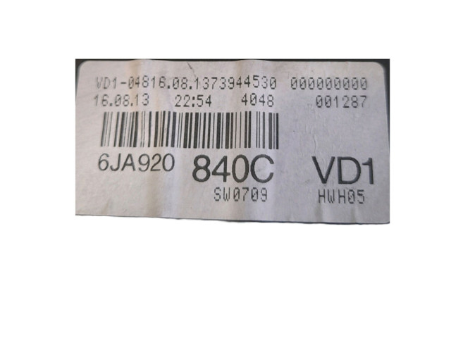 Přístrojová deska Seat Toledo IV (NH) 2013 6JA920840C