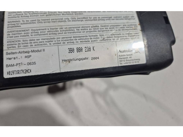 Подушка безопасности в сиденье 3B0880239K, 3B0880239K Skoda Superb B5 (3U)