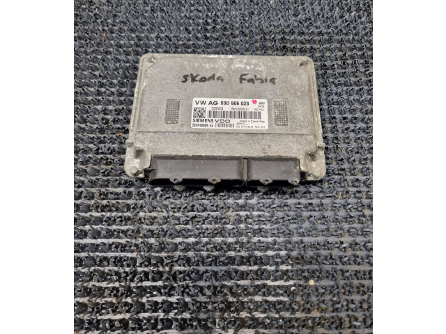 Блок управления двигателя 03D906023, 5WP4080604 Skoda Fabia Mk2 (5J)