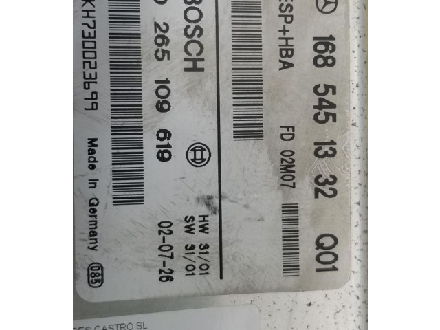 Блок управления АБС 0265109619 Mercedes-Benz A W168