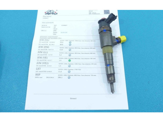 Vstřikovač 0445110739, IMPRK1209604 Peugeot 301