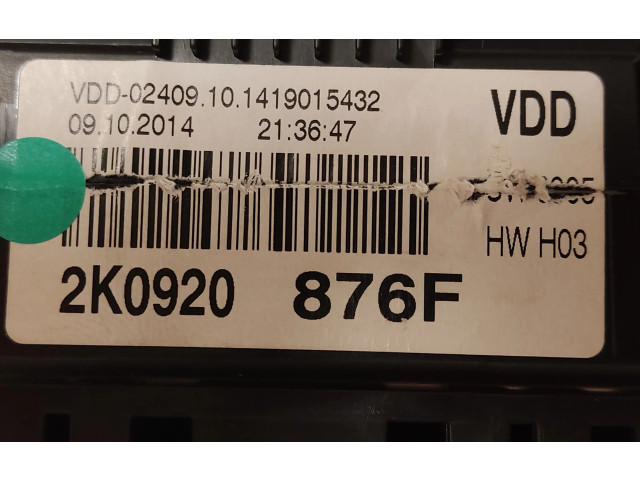 Панель приборов 2K0920876F, 2K0920876F Volkswagen Caddy