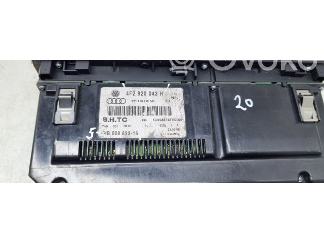 Блок управления климат-контролем 4F2820043H, 5HB00883315   Audi A6 S6 C6 4F