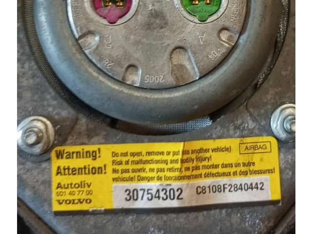 Подушка безопасности водителя 30754302, 601407700   Volvo XC90