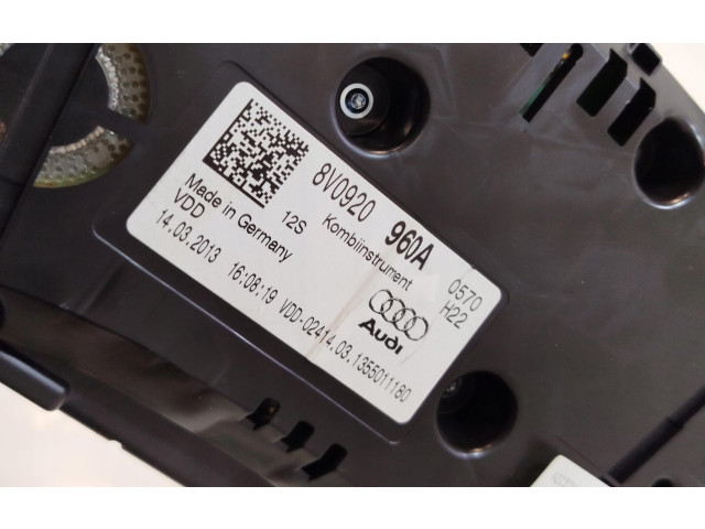 Панель приборов 8V0920960A Audi A3 S3 8V