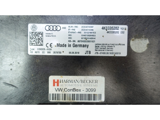 Блок управления 4KE035282 Audi A6 S6 C8 4K