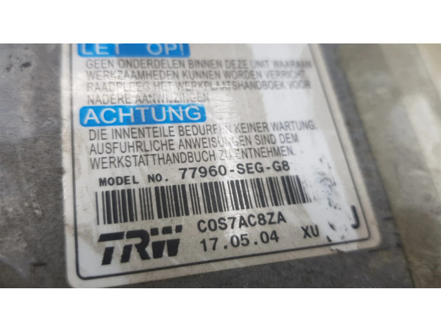 Блок подушек безопасности 77960SEGG8, C0S7AC8ZA Honda Accord