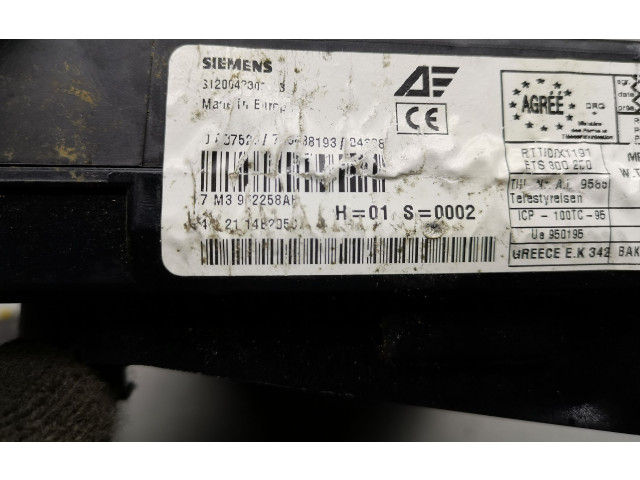   Pojistková skříňka 7M3962258AH   Volkswagen Sharan 2004