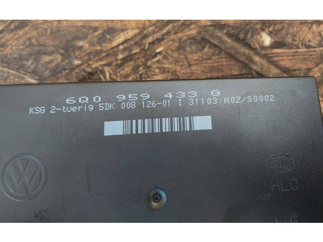 Блок комфорта 6Q0959433G, 5DK00812601   Skoda Fabia Mk1 (6Y)   